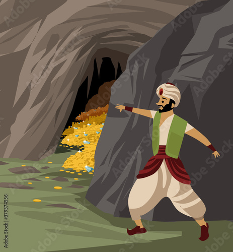 ali baba and the hidden treasure inside a cave tale