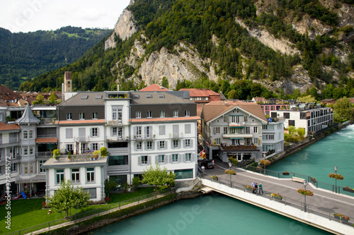 Blick auf die Aare Interlaken - Schweiz