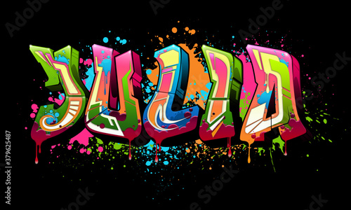 Julia Graffiti Name Design