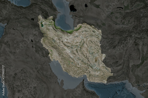 Iran. Neighbourhood desaturated. Satellite