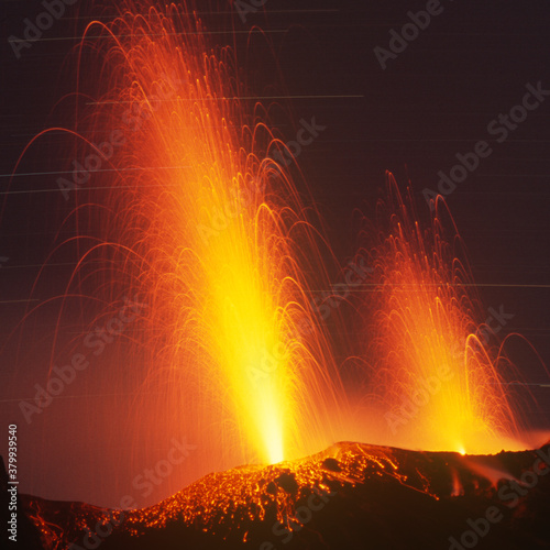 Twin Eruption Stromboli