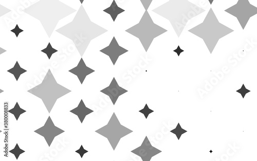 Light Silver, Gray vector template with sky stars. Stars on blurred abstract background with gradient. The template can be used as a background.