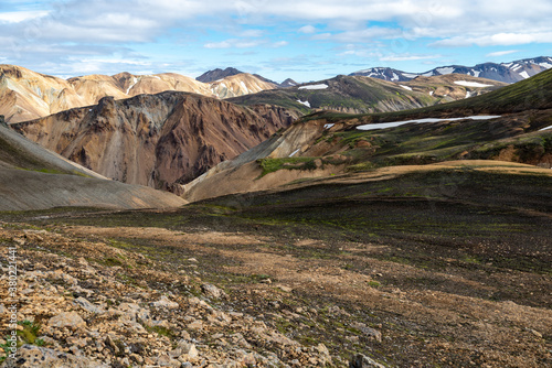 Volcanic mountains of Landmannalaugar in Fjallabak Nature Reserve. Iceland