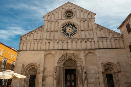 Zadar / Croatia - September 2 2020: St.Anastasia cathedral in Zadar, Croatia.