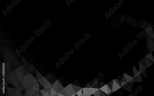 Light Silver, Gray vector blurry triangle texture. Shining colored illustration in a Brand new style. Triangular pattern for your business design.