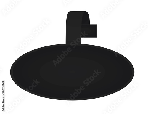 Blank black wobler sign. vector illustration