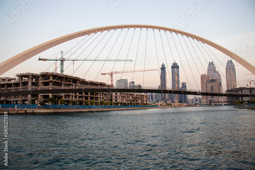 "Tolerance bridge" in Dubai. "Dubai water canal", UAE