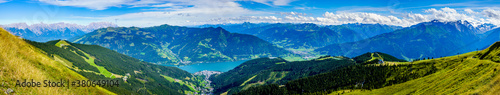 view from Schmitten mountain in Austria - near Zell am See