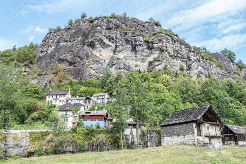 old stone houses in Premia in Piedmont