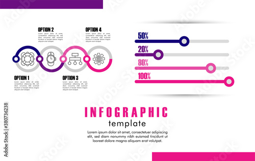 infographic template with statistics in white background