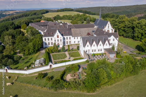 Aerial view of the Abbey Mariawald Eifel Germany