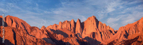 Mount Whitney panorama at sunrise