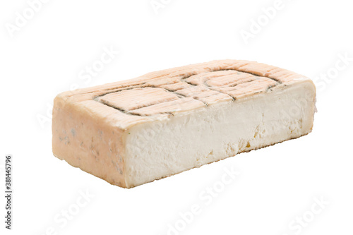 Italian cheese taleggio isolated on white background