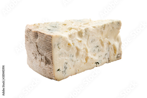 Italian cheese gorgonzola isolated on white background