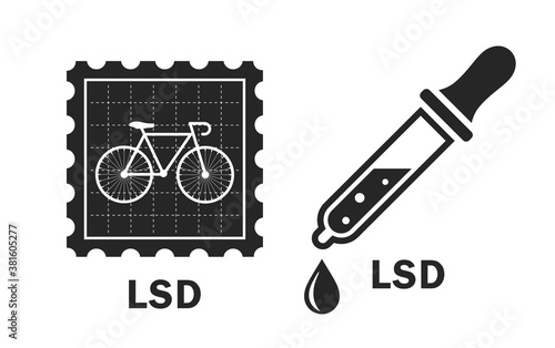 Lsd drugs vector icon