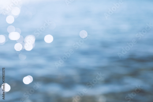 Blurred bokeh of sea water