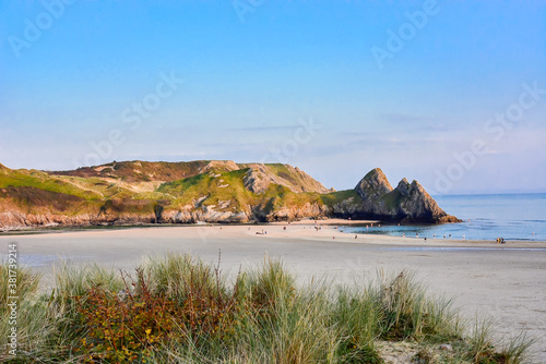 Three Cliffs Beach the Gower.