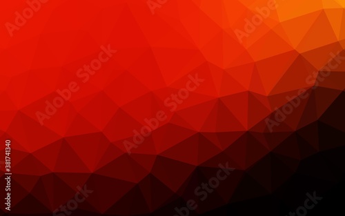 Dark Red, Yellow vector triangle mosaic cover. Shining illustration, which consist of triangles. Brand new design for your business.