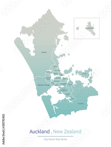 Auckland Map. a major city in the New Zealand.