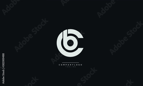 CB, BC , C, B Letter Business Logo Design Alphabet Icon Vector Monogram