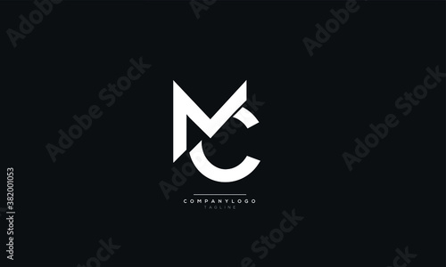 MC, CM, C, M Letter Business Logo Design Alphabet Icon Vector Monogram