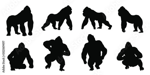 gorilla silhouettes