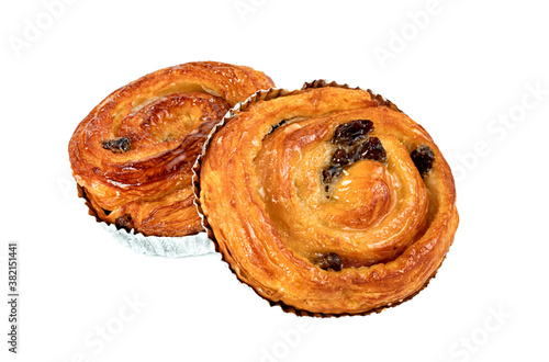 danish pastry isolated on white background