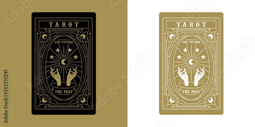 Tarot Card Minimalist Vector Illustration