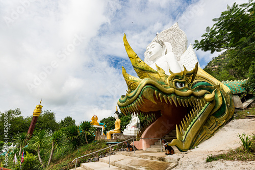 Lop Buri,Thailand. AUGUST 22 2020. :Wat Tham Phrathat Khao Prang, Lopburi province, Thailand