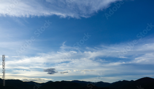 Landscape of dark moutian and clouds .