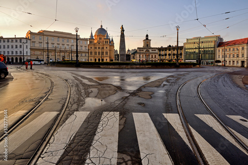 Plac Wolności- miasto Łódź