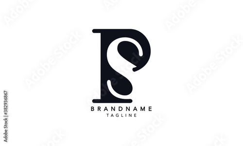 Alphabet letters Initials Monogram logo PS, SP, P and S