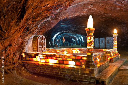 The Khewra Salt Mine is located in Khewra, north of Pind Dadan Khan, an administrative subdivision of Jhelum District, Punjab Region, Pakistan