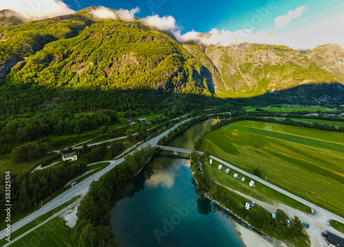 Rauma river valley near Soggebru camping, Norway