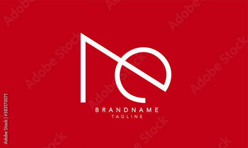 Alphabet letters Initials Monogram logo NE, EN, N and E