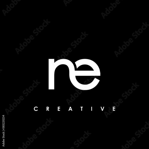 NE Letter Initial Logo Design Template Vector Illustration 