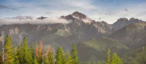 Tatra mountains - summits: Lodowy, Ostry Szczyt, Wielki Jaworowy Szczyt, Maly Jaworowy Szczyt, Sniezny Szczyt, Baranie Rogi, Durny Szczyt, Kolowy Szczyt