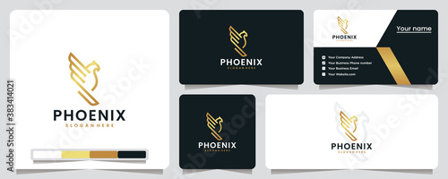 phoenix ,golden , luxury, logo design inspiration