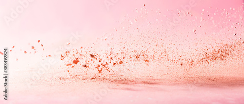Splash of Natural Make up Tints on pink Background