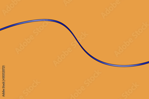 blue ribbon on terracotta background digital drawing