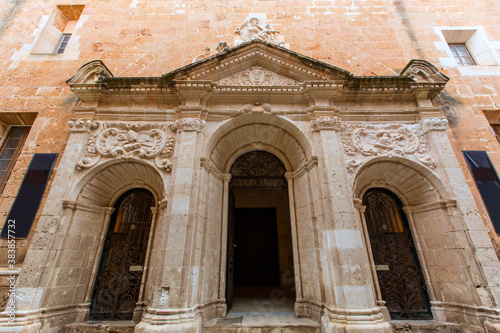 Menorca Ciutadella historical downtown facades