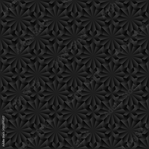 black background with geometric shape, seamless pattern