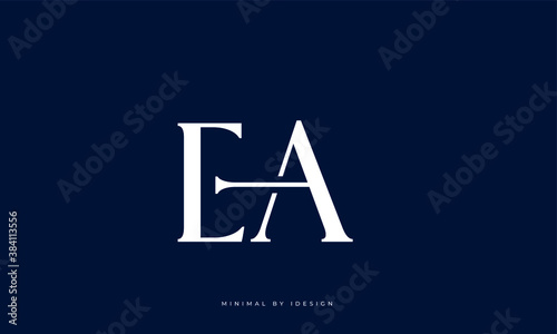 Alphabet letter icon logo EA