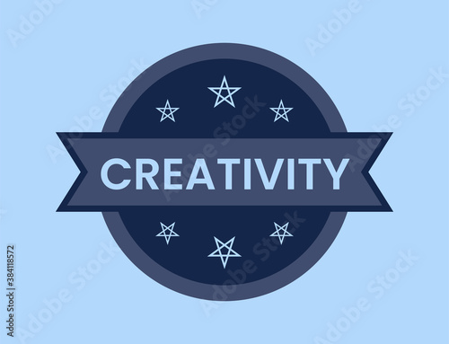 Creativity Badge vector illustration, Creativity Stamp