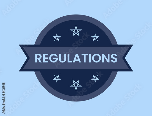 Regulations Badge vector illustration, Regulations Stamp