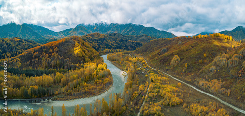 panorama, nature, river,autumn