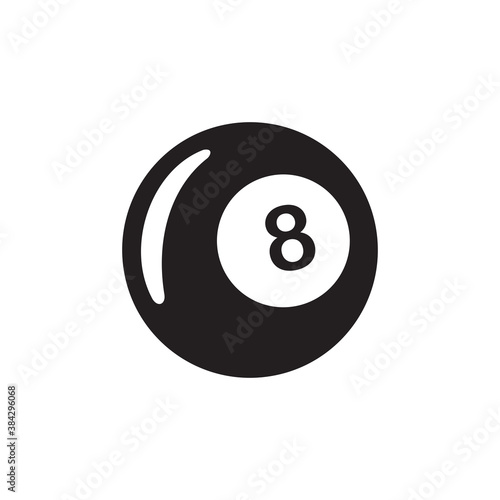 Billiard ball flat icon design vector