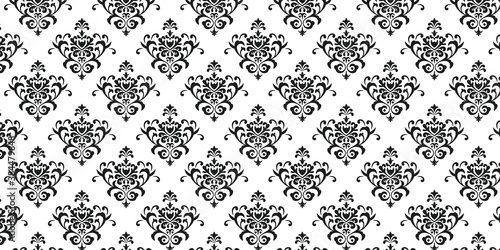 Seamless damask wallpaper