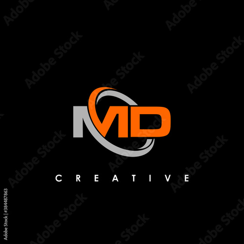 MD logo design template vector illustration