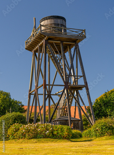 HISTORIC WATER TOWERS IN MENDOCINO ON CALIFORNIA COAST